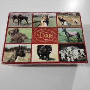 So You Think‎ You Know Dogs Educational Family Board Game Cards Vintage RARE